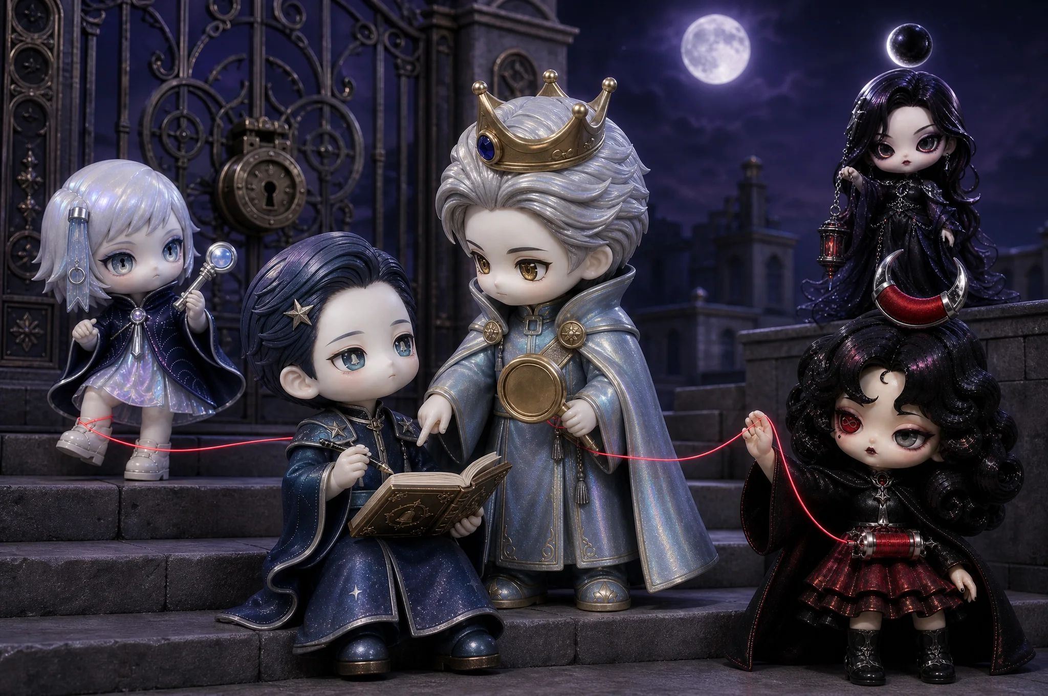 Duskguard clan characters gathered together during a cozy night watch